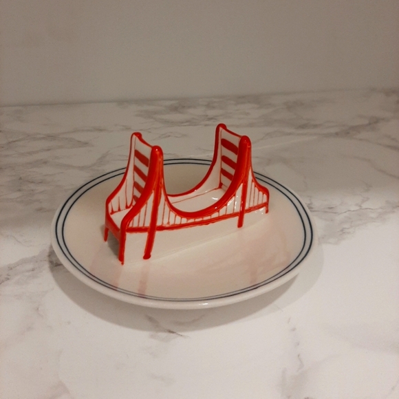 Anthropologie Molly Hatch Golden Gate Bridge Dish - Picture 2 of 5